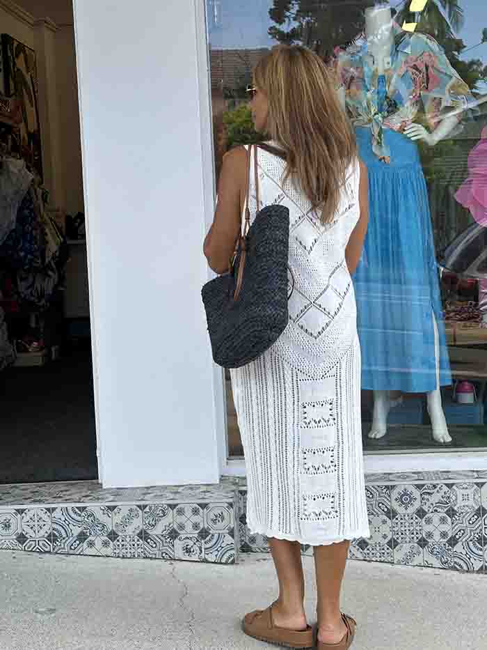 Lia Knit Dress - White
