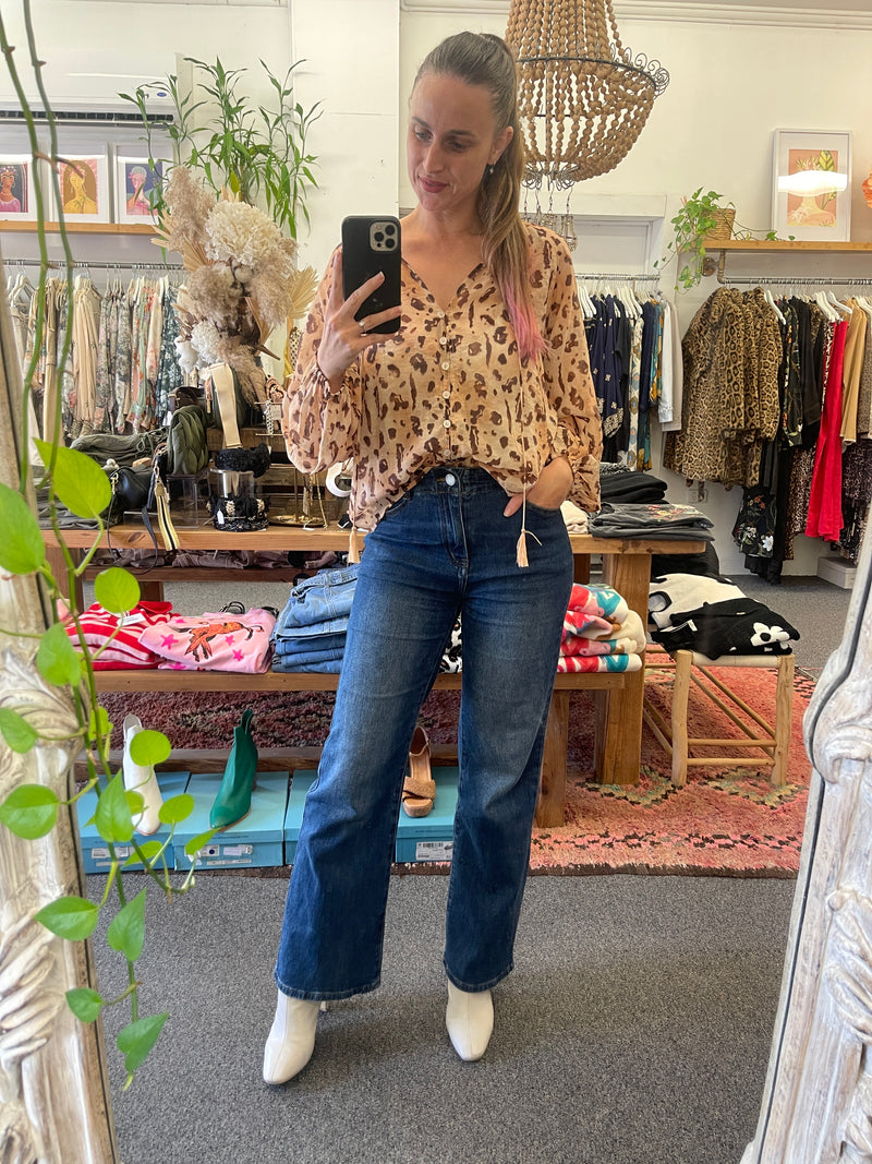 Charmi Leopard Blouse