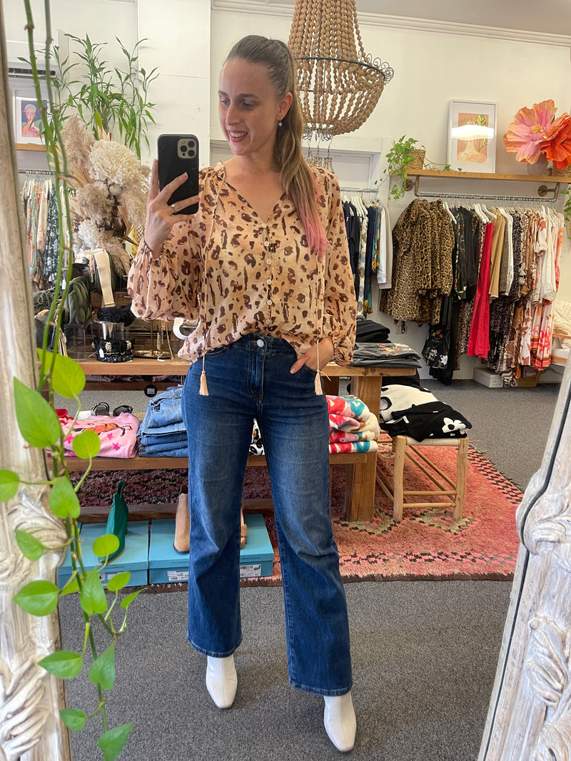 Charmi Leopard Blouse
