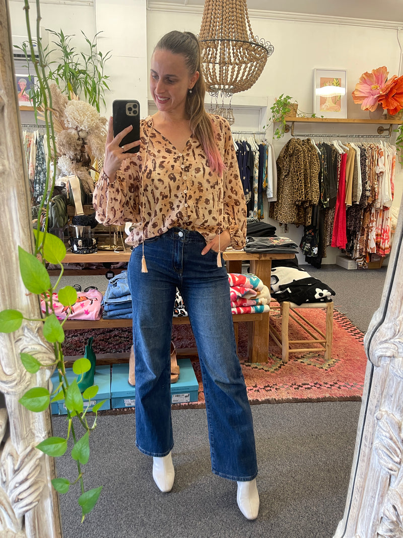 Charmi Leopard Blouse