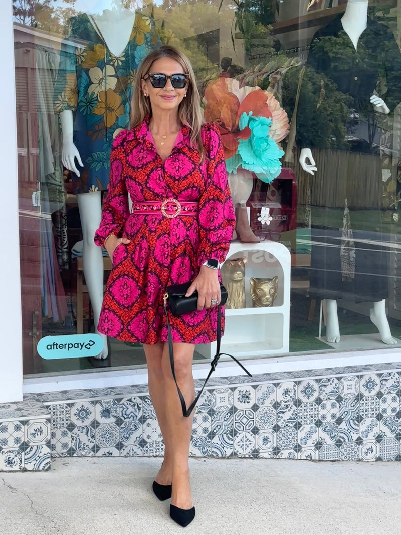 Shaia Print Mini Dress