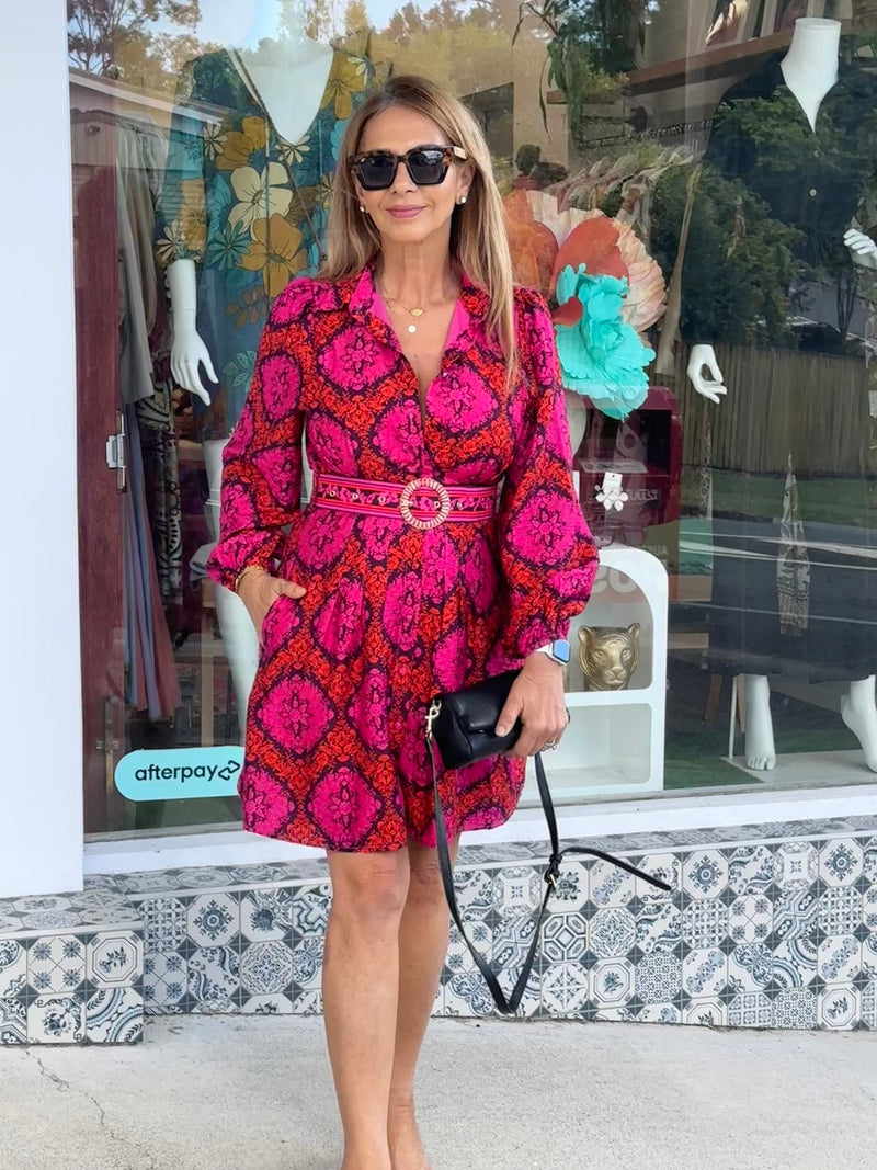Shaia Print Mini Dress