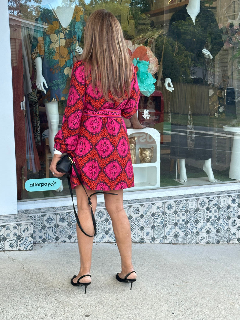 Shaia Print Mini Dress