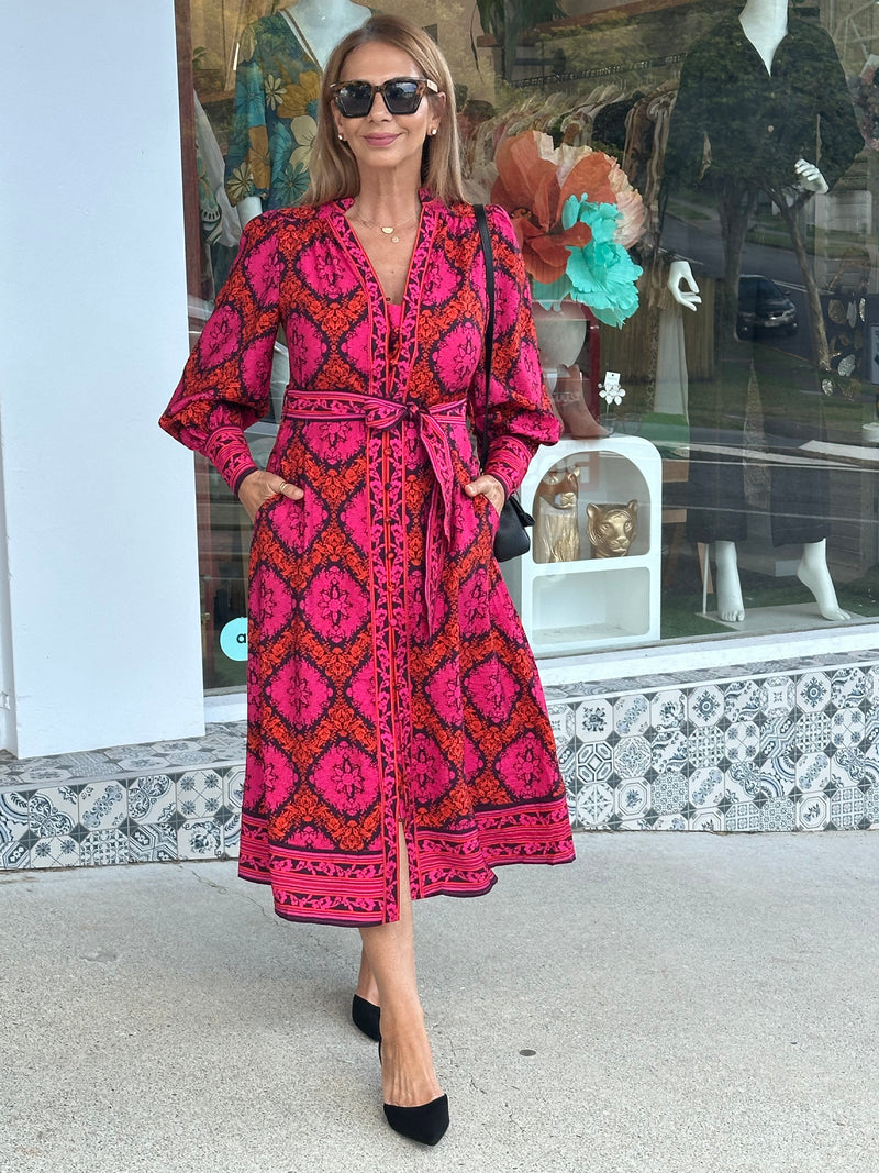 Shaia Print Midi Dress
