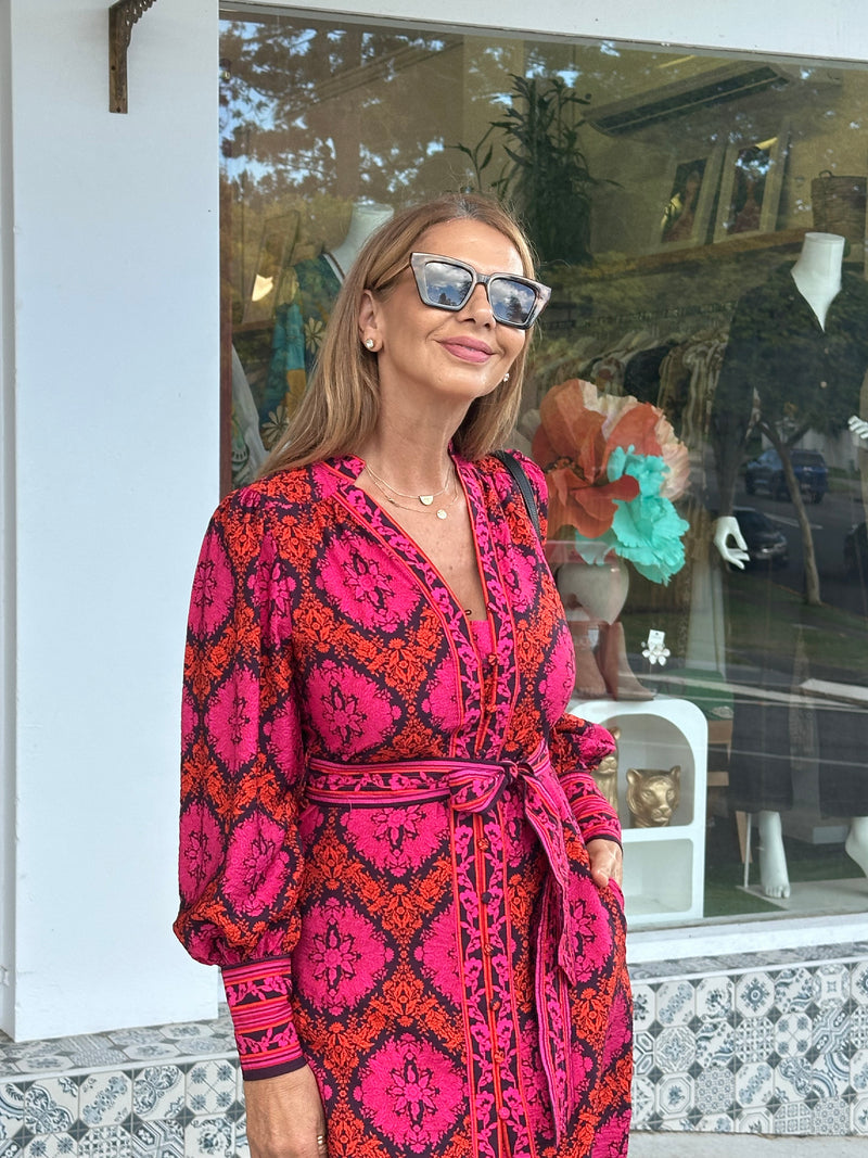 Shaia Print Midi Dress