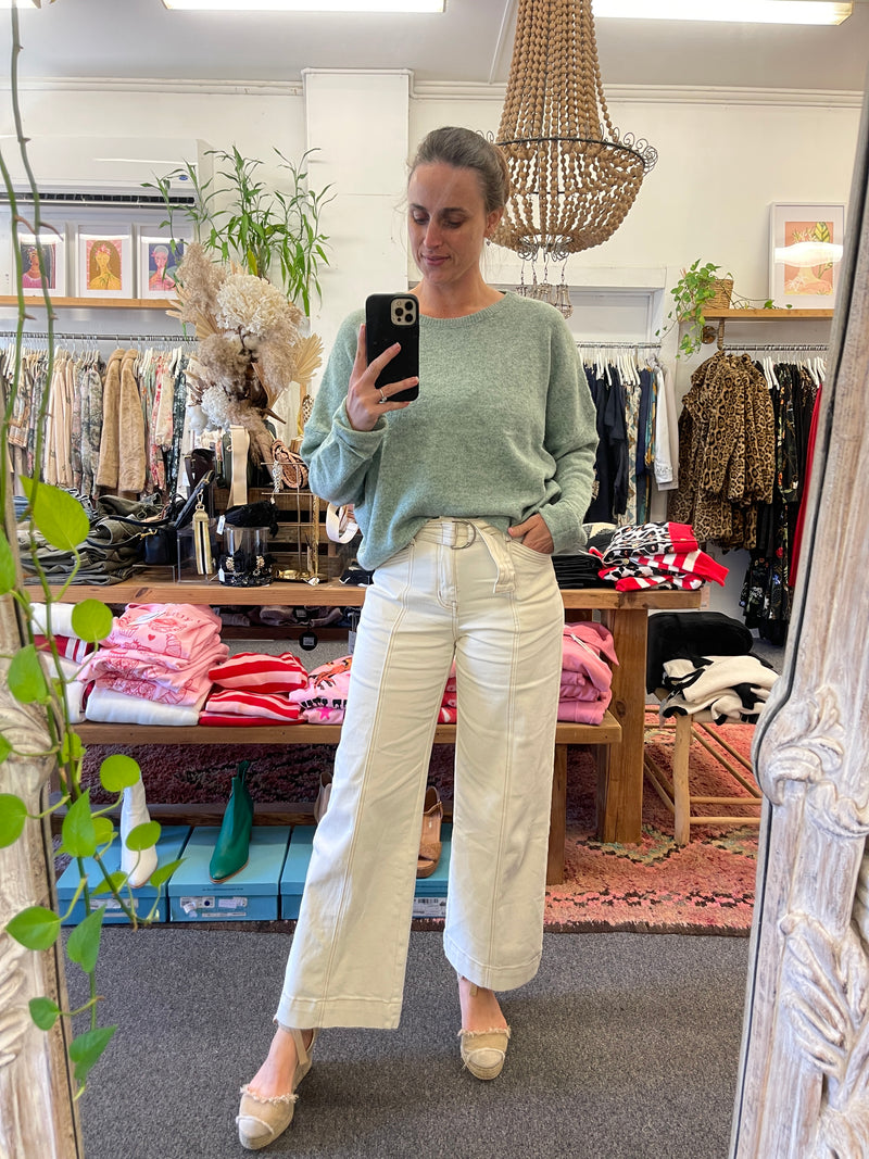 Soft Sage Green Knit