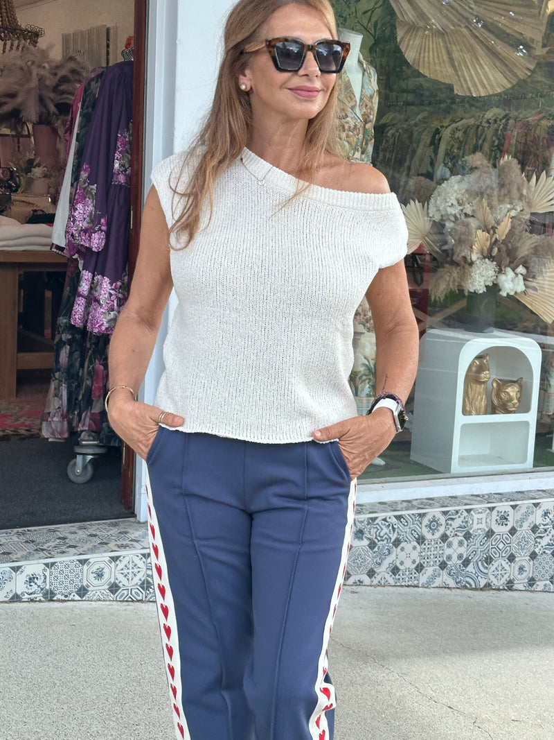 Drop Shoulder Knit - Cream