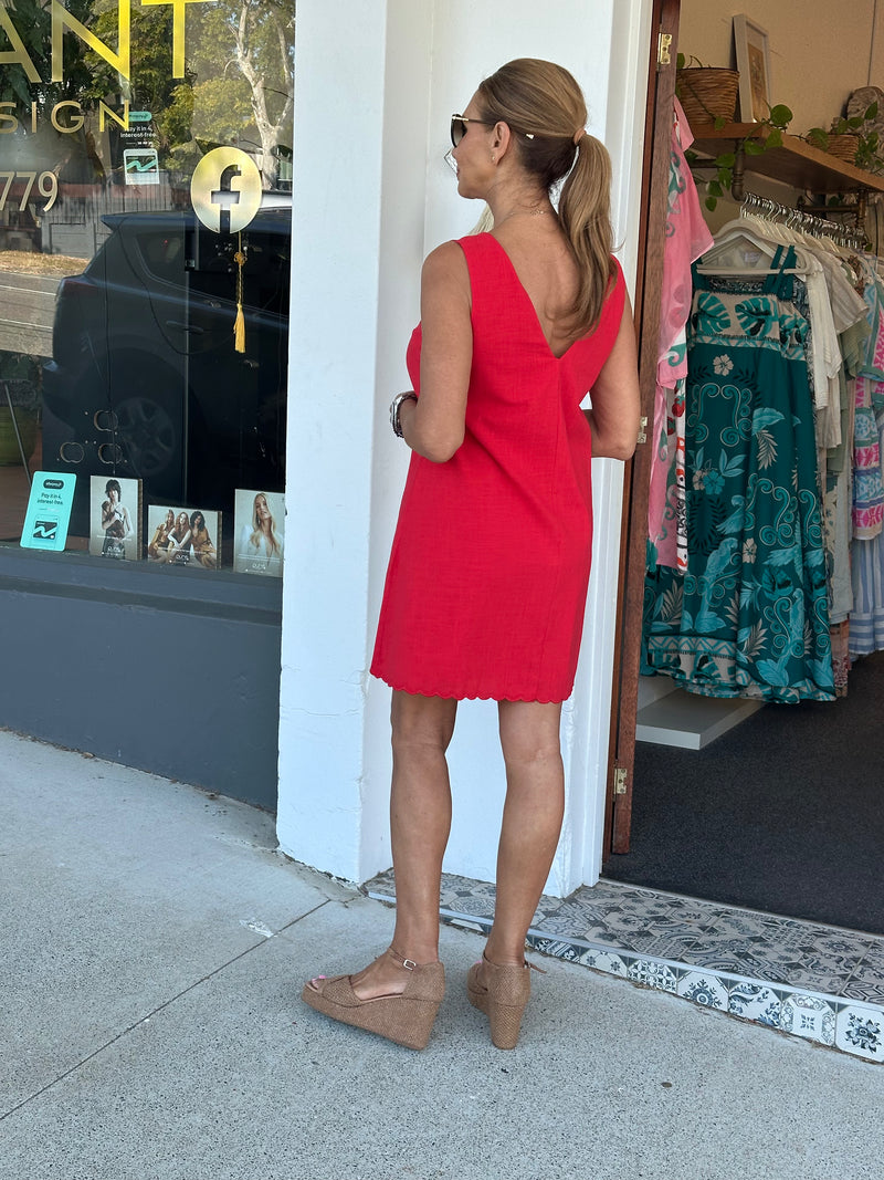 Venice Red Mini Dress