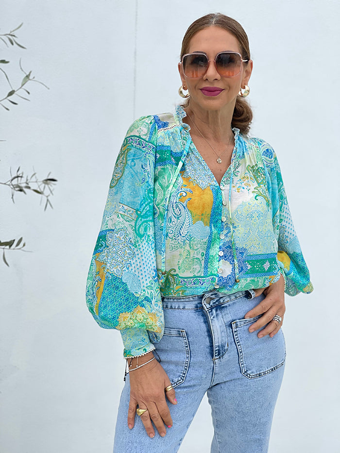 Zari Paisley Blouse