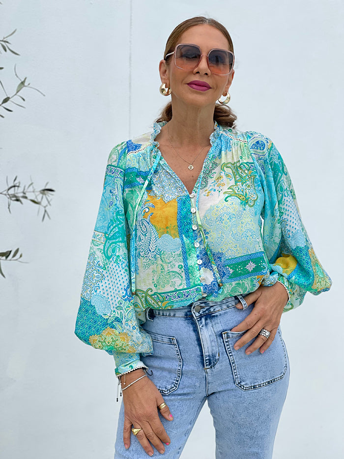 Zari Paisley Blouse