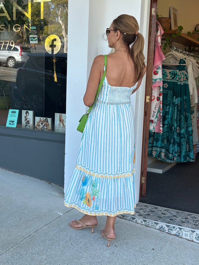 Club Tropicana Stripe Midi