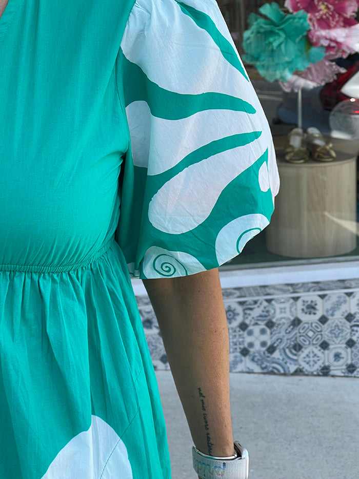 Elda Dress - Mayan Green