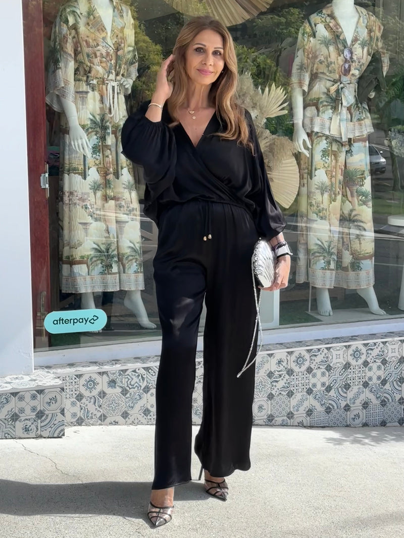 Silky Black Pants