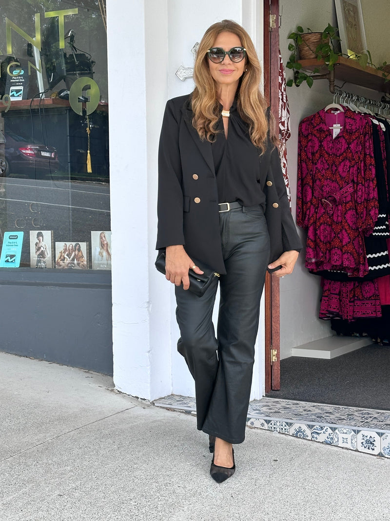 Black Double Breasted Blazer