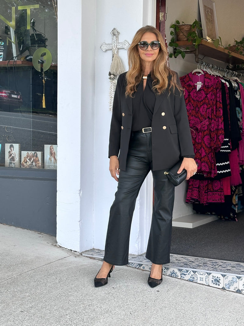 Black Double Breasted Blazer