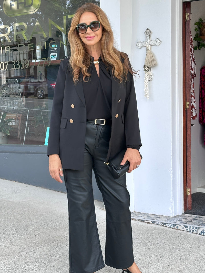 Black Double Breasted Blazer