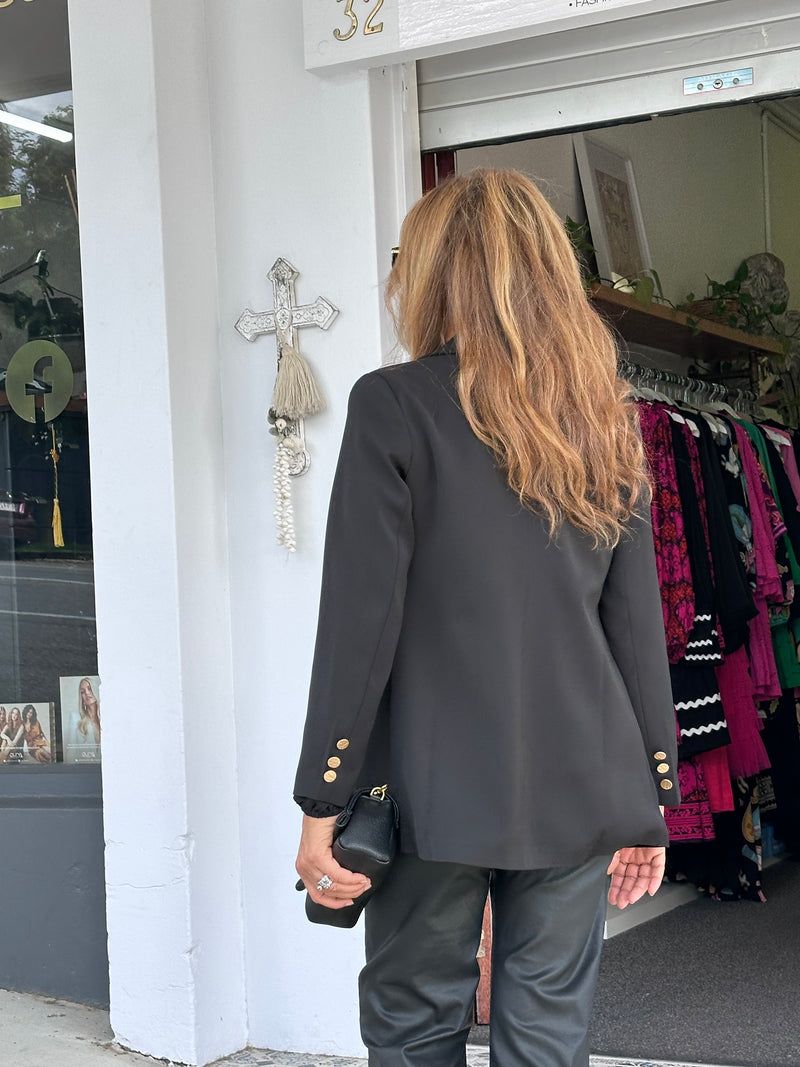 Black Double Breasted Blazer