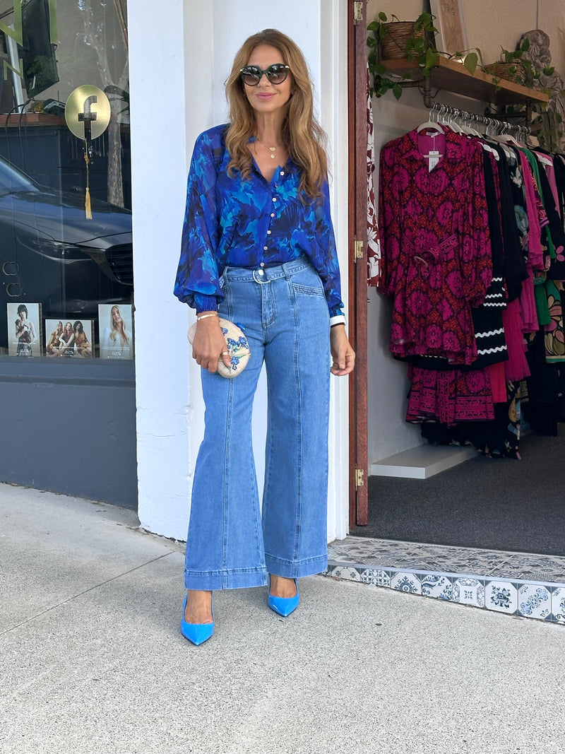 Calesia Blouse - Blue