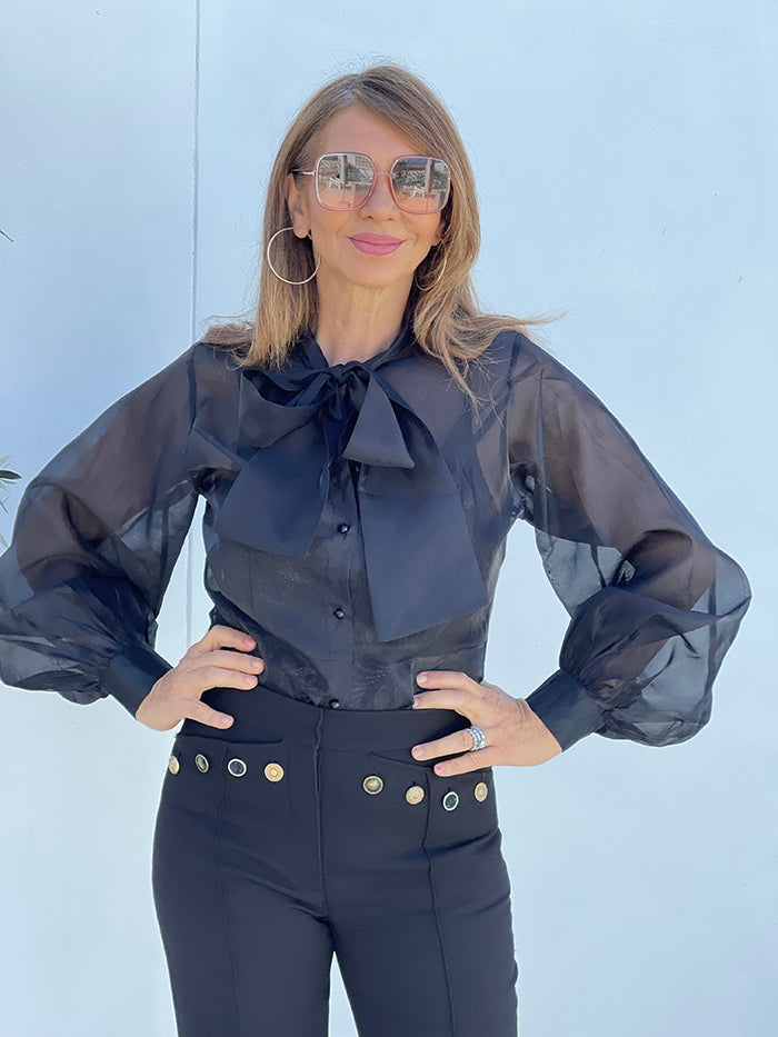 Black Organza Blouse