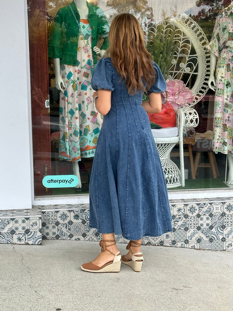 Allie Denim Dress - Acid Wash