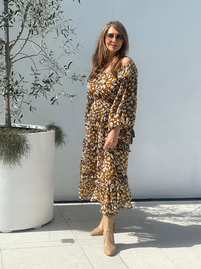 Desert Floral Midi Dress