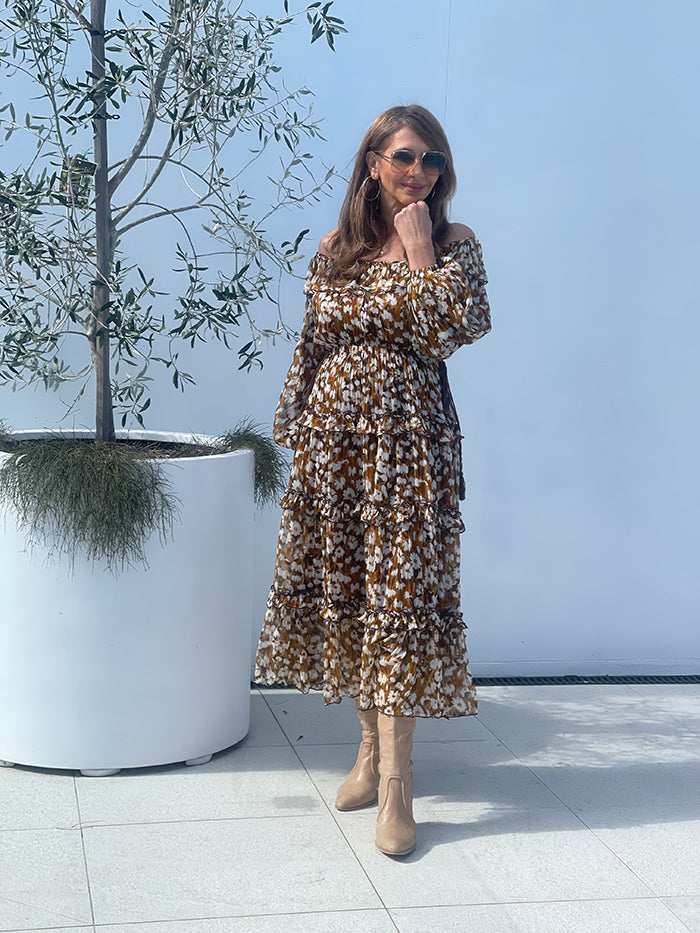 Desert Floral Midi Dress