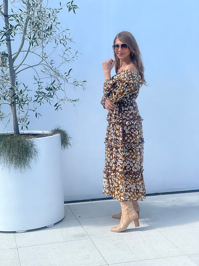 Desert Floral Midi Dress