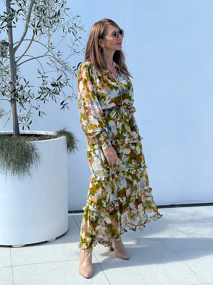 Abstract Botanica Midi Dress