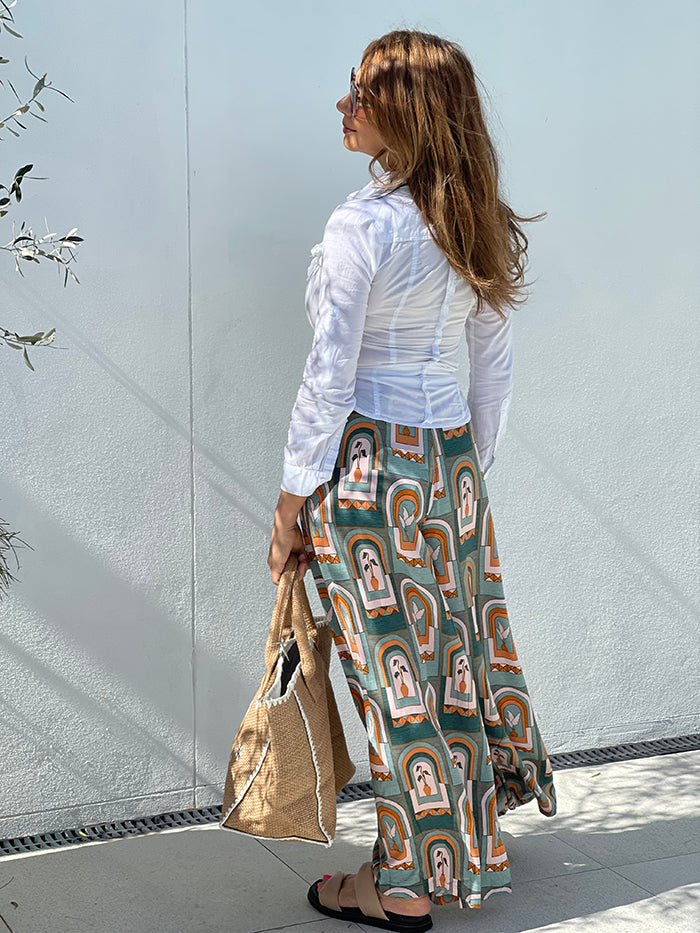 Emerald Arches Hibiscus Pants