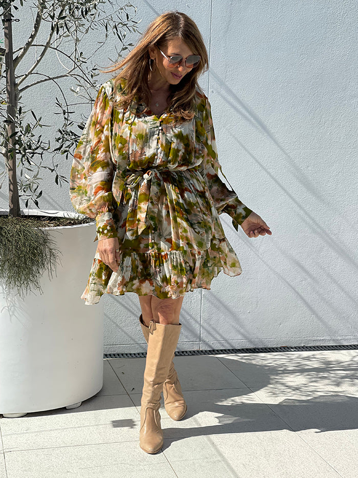 Abstract Botanica Mini Dress
