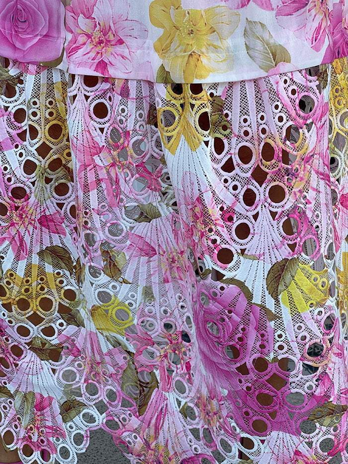 Melli Pink Floral Midi Dress