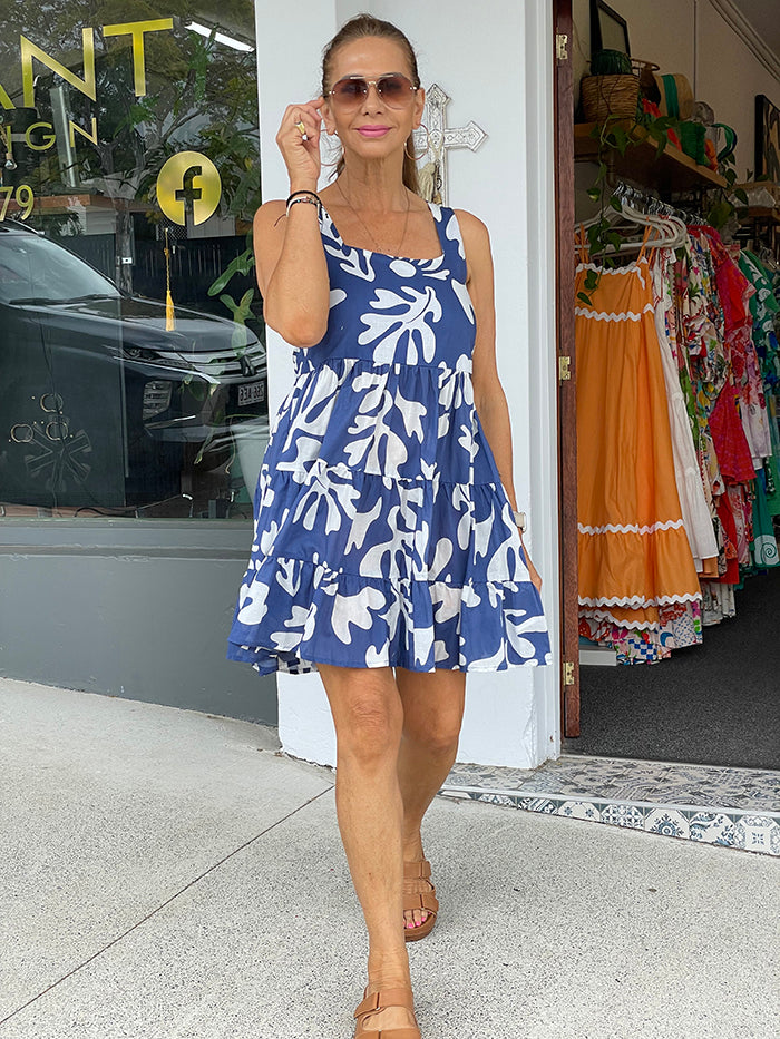 Summer Days Mini Dress - Blue