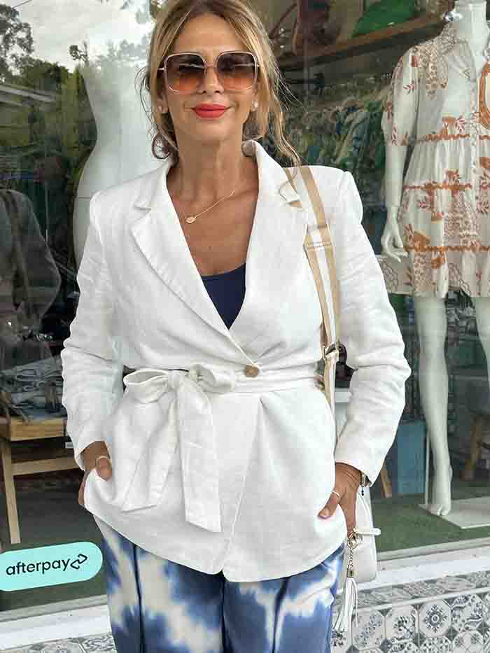 Jolie Long Sleeve Jacket - White