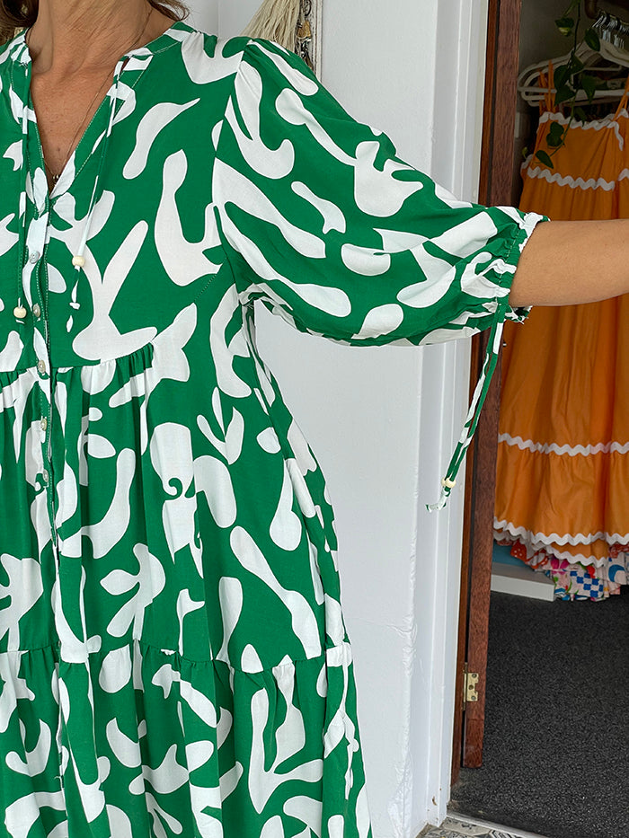 Sashi Smock Dress - Green