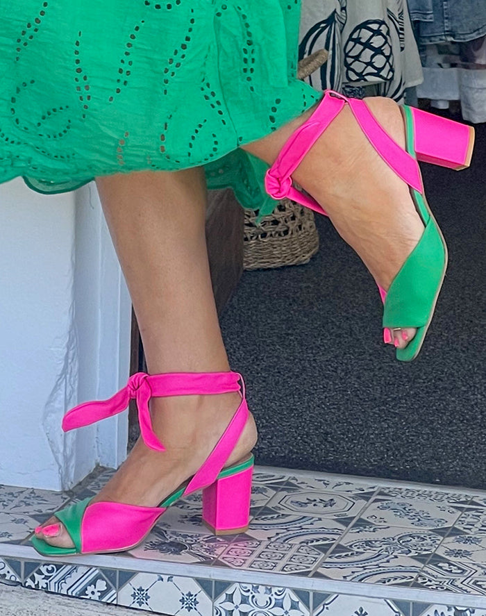 Pavoom Heel - Pink and Green