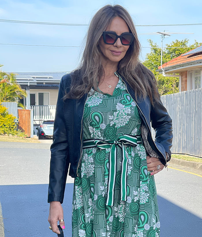Miranda Dress - Maze Green