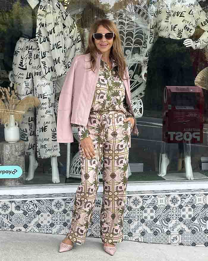 Nisha Palm Printed Pants