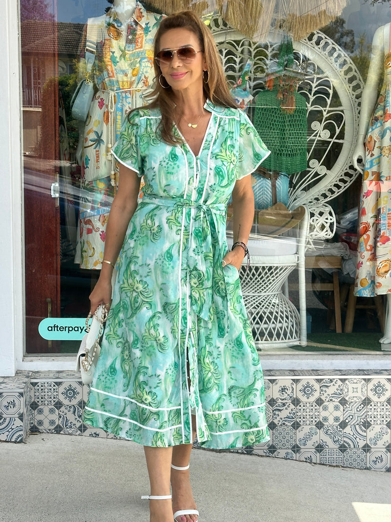 Green Envy Midi Dress