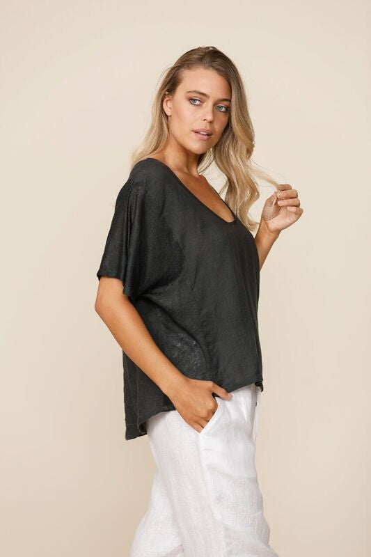 Livorno Top - Charcoal