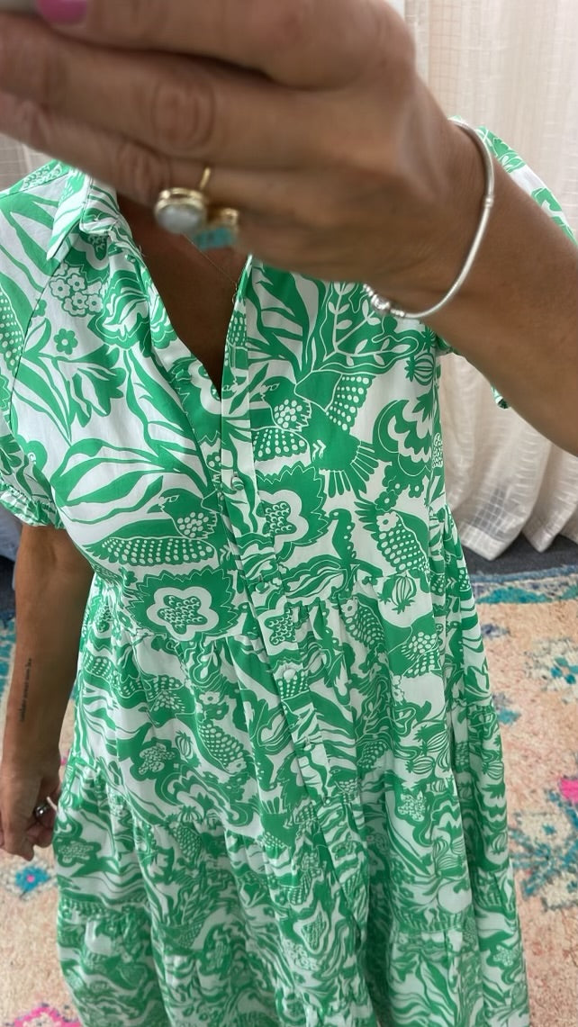 Molly Dress - Santa Cruz Green