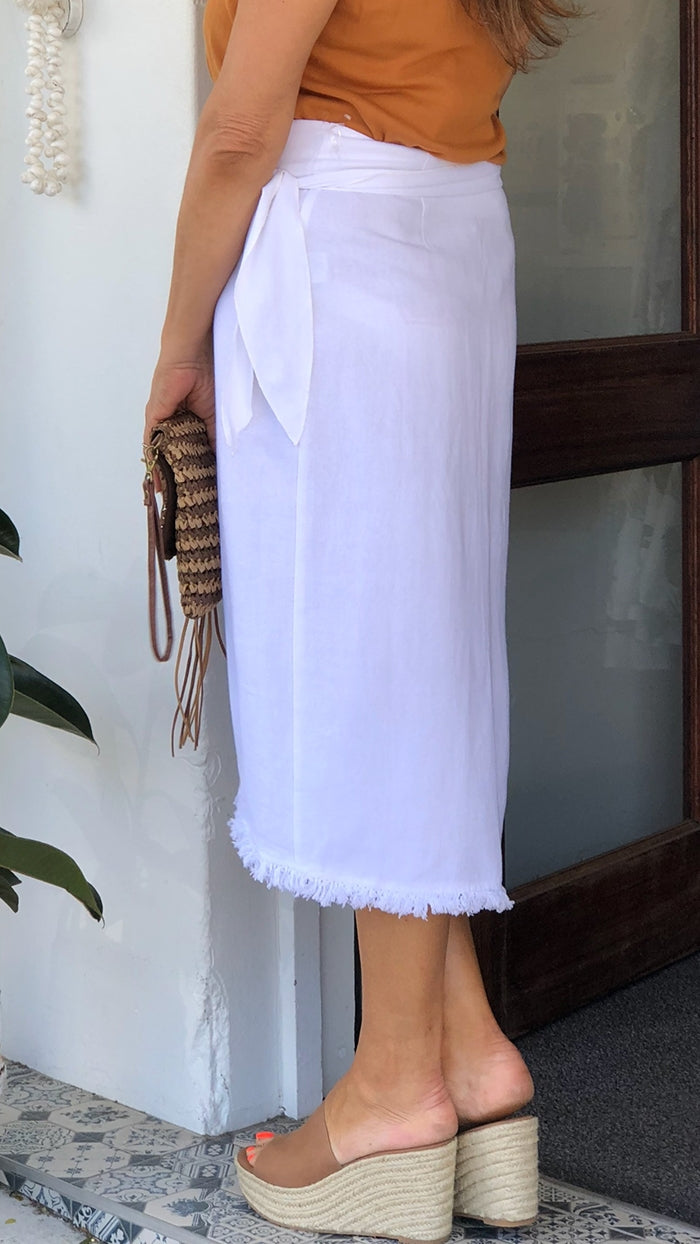Juarez Wrap Skirt - White
