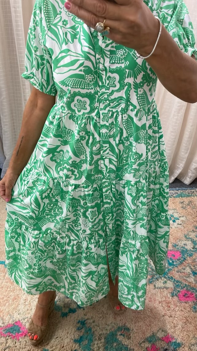Molly Dress - Santa Cruz Green