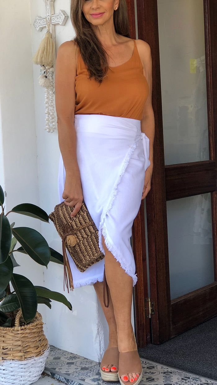 Juarez Wrap Skirt - White