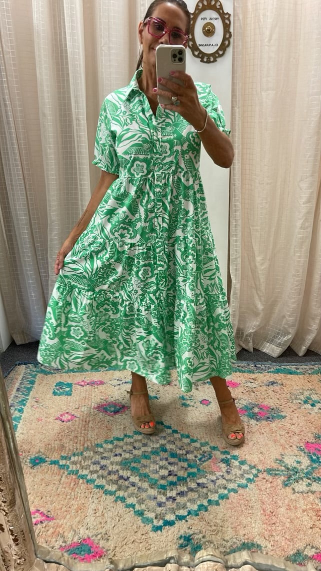 Molly Dress - Santa Cruz Green