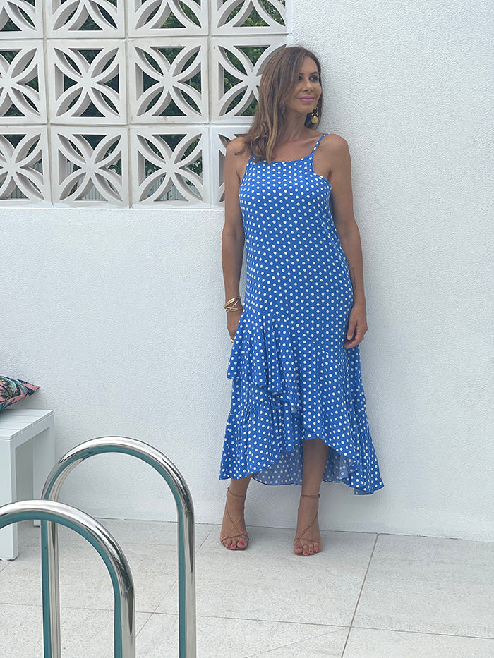 The Earth Maxi - Blue Polka