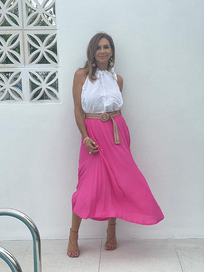 Tribal Skirt - Flamingo