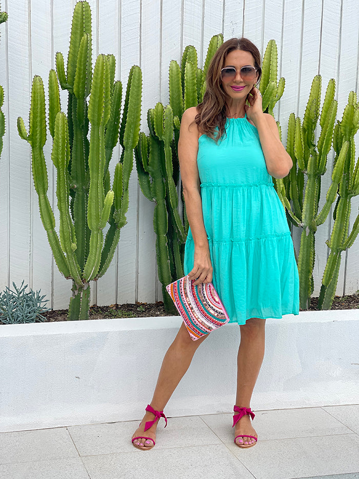 Sawyer Short Dress - Aqua