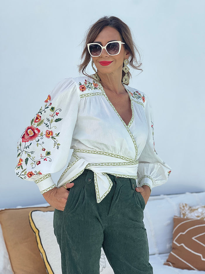 Gardenia Wrap Top