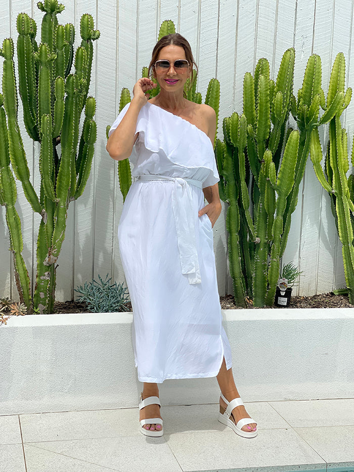Corina Midi Dress - White