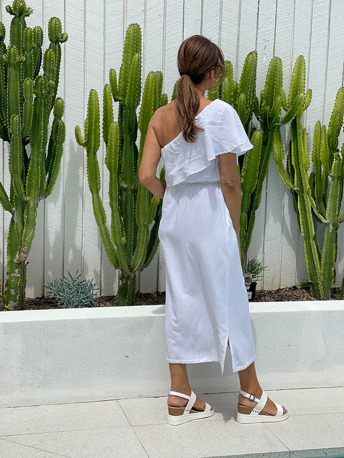 Corina Midi Dress - White